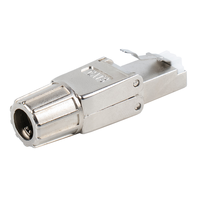 کانکتور RJ45 بدون ابزار فلزی محافظ Cat8 RJ-G40S-2-C8