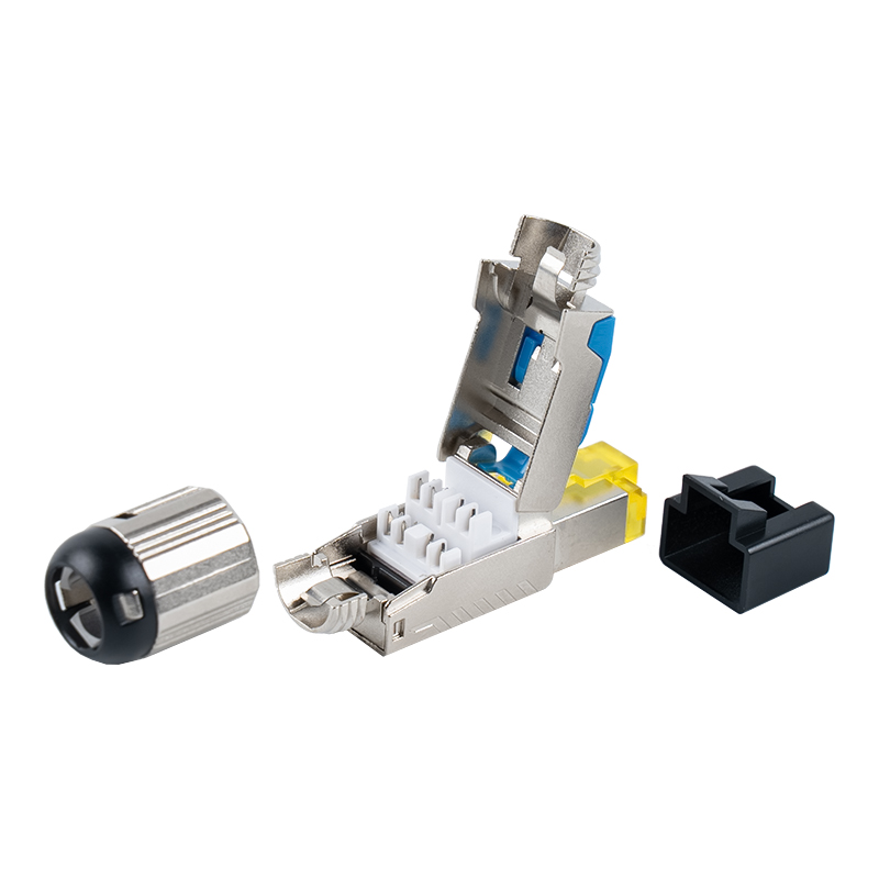 کانکتور RJ45 بدون ابزار محافظ Cat6A (با پوشش پلاستیکی) RJ-G70S-C6A کانکتور RJ45 بدون ابزار محافظ Cat6A (با پوشش پلاستیکی) RJ-G70S-C6A