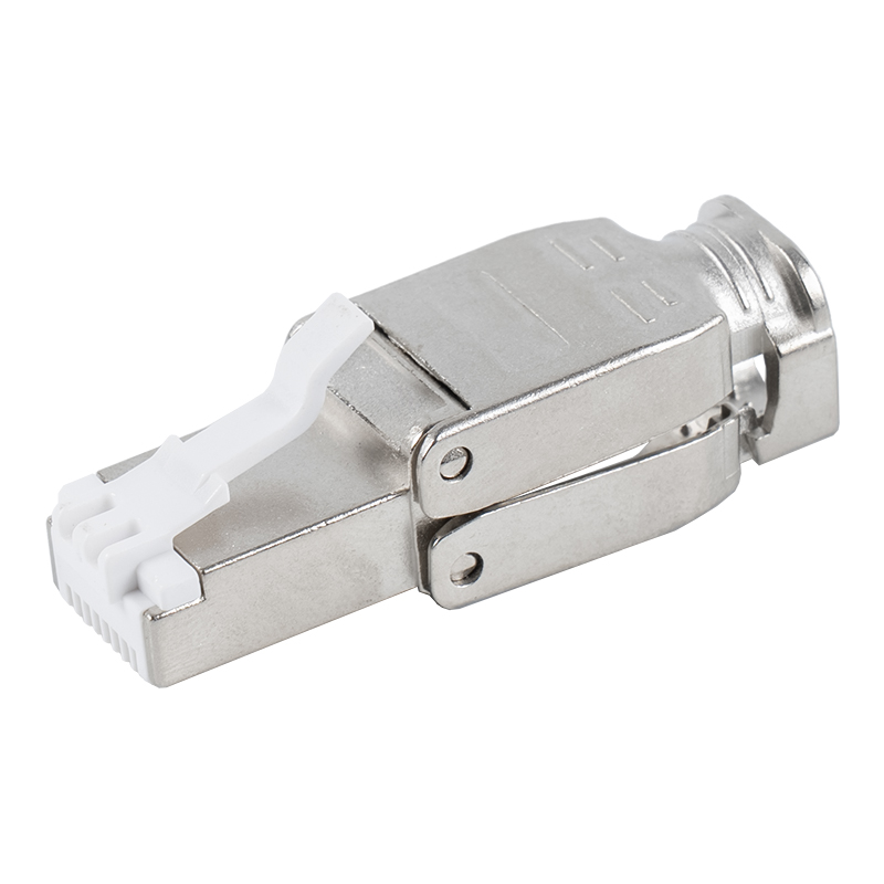 کانکتور RJ45 بدون ابزار سگک فلزی محافظ Cat6A RJ-602S-2-C6A