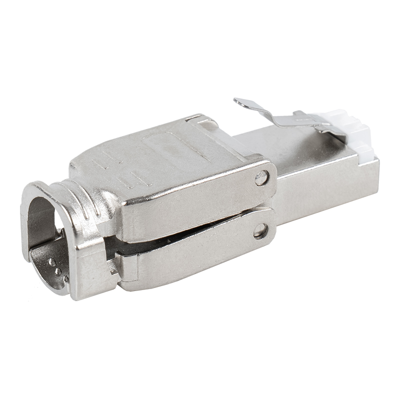 کانکتور RJ45 بدون ابزار سگک فلزی محافظ Cat6A RJ-602S-2-C6A کانکتور RJ45 بدون ابزار سگک فلزی محافظ Cat6A RJ-602S-2-C6A