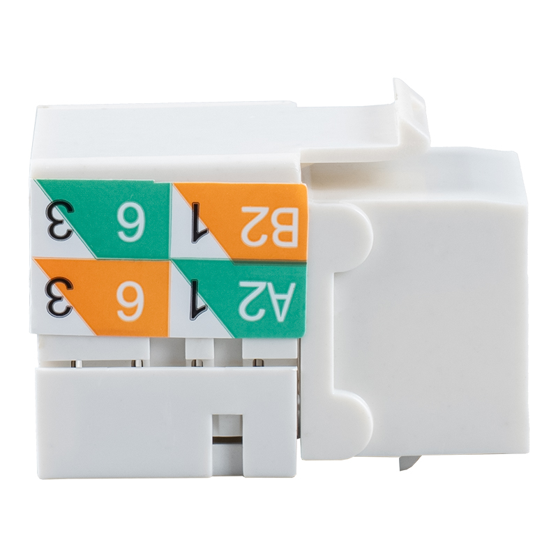 جک کیستون 90 درجه بدون محافظ Cat6 (سیم کشی دو منظوره) SM-2081D8C6 جک کیستون 90 درجه بدون محافظ Cat6 (سیم کشی دو منظوره) SM-2081D8C6