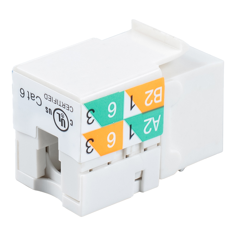 جک کیستون 90 درجه بدون محافظ Cat6 (سیم کشی دو منظوره) SM-2081D8C6