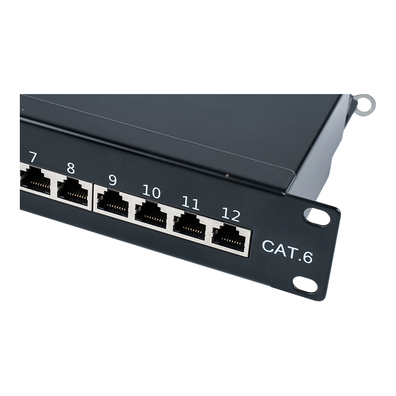 رده 6 پچ پنل 10 اینچی 1U محافظ 12 پورت SP-3250SK12-C6 رده 6 پچ پنل 10 اینچی 1U محافظ 12 پورت SP-3250SK12-C6