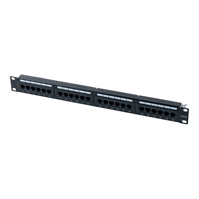 پچ پنل 24 پورت بدون محافظ 19 اینچی Cat6e (IDC دو منظوره) SP-3310D24-C6A