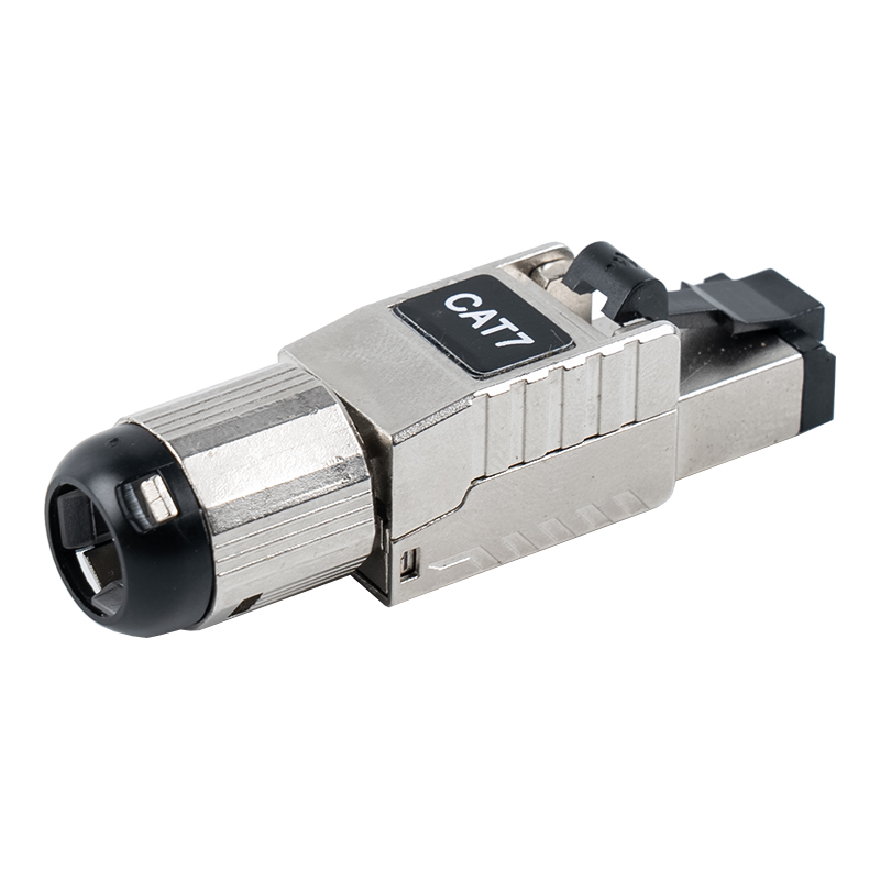 کانکتور RJ45 بدون ابزار محافظ Cat7 (با گیره فنر پلاستیکی مشکی) RJ-G60S-1-C7