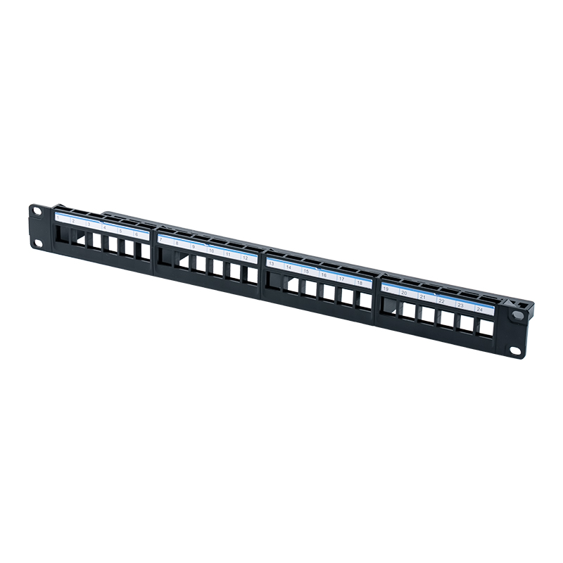 قفسه 19 اینچی 1U 24 پورت بدون محافظ (مقوا پلاستیکی آبی) SP-3401-24P