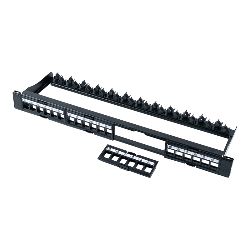 پایه رک بدون محافظ 19 اینچی 1U 24 پورت (پنجره قابل جابجایی) SP-3404-24P
