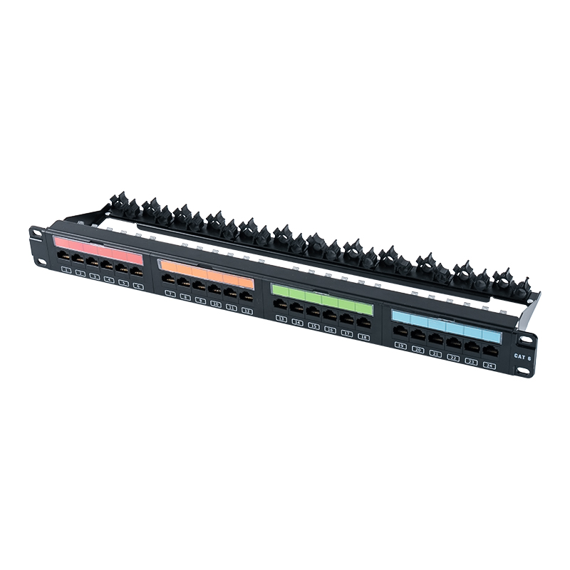 رک 19 اینچی 1U 24 پورت بدون محافظ (پنجره پلاستیکی تاشو) SP-3405-24P