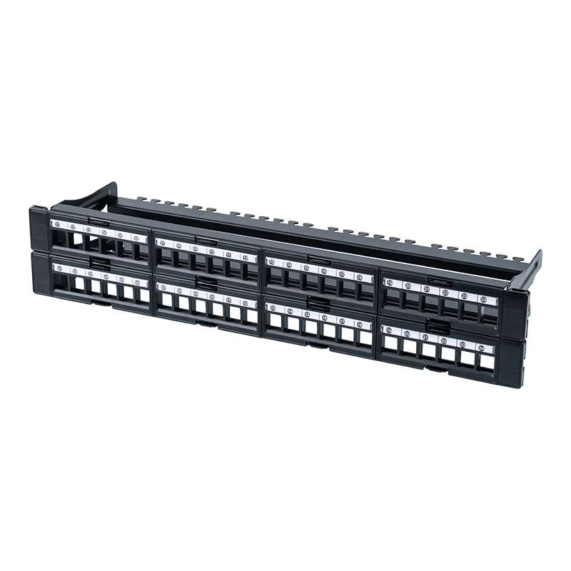 رک 19 اینچی 1U 48 پورت بدون محافظ (پنجره قابل جابجایی) SP-3408-48P