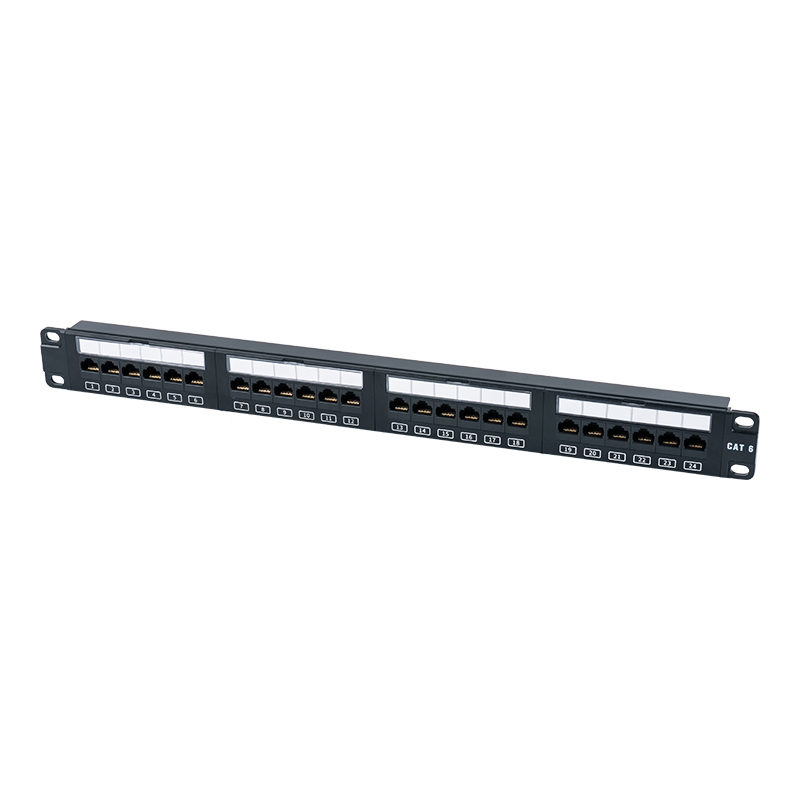 پچ پنل 24 پورت بدون محافظ 19 اینچی C6 (پنجره پلاستیکی رو به رو) SP-3411D24-C6